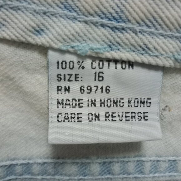 Vintage Jordache High Waisted Acid Wash Mom Jeans Size 16 Zip Fly 100% Cotton - Picture 12 of 12